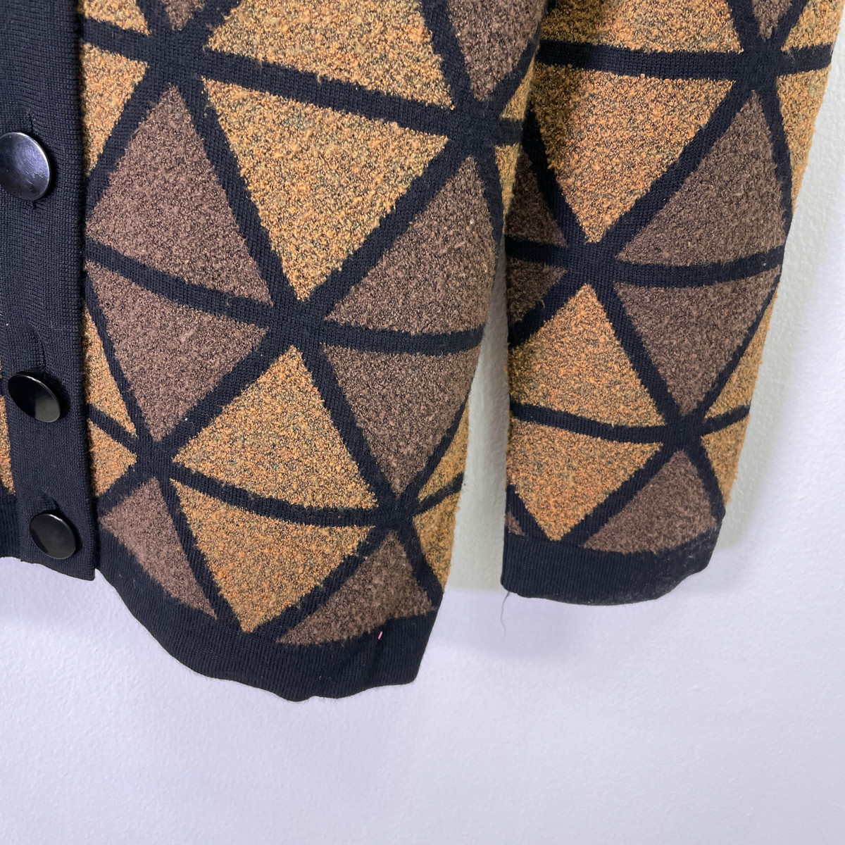 レトロデザイン!◇YVES SAINT LAURENT イヴサンローラン 総柄 ウール