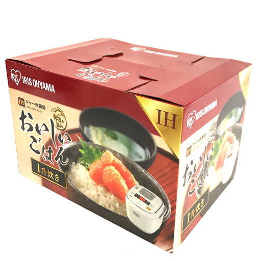 1円 新品同様 アイリスオーヤマ ERC-IB10-W-D 圧力IHジャー炊飯器 1升炊き 10合 米屋の旨み 未使用
