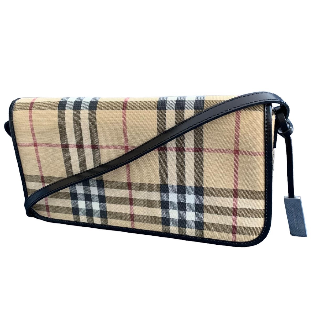 BURBERRY バーバリー ショルダーバッグ ノバチェック PVC×レザー