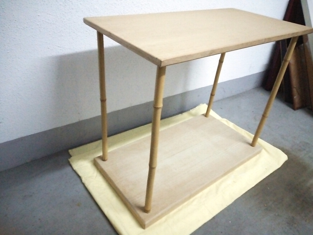 ☆【一美堂】☆茶道具☆桐製☆『竹台子』台子棚☆紙箱付☆