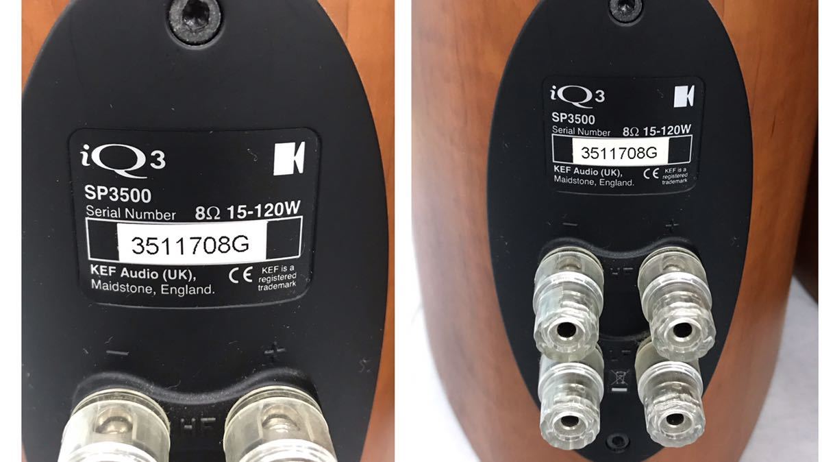 KEF iQ3 SP3500 スピーカーペア 本体のみ 音出しOK，凹み、破損、キズ