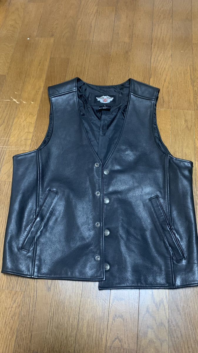 レザーベスト ハーレーダビッドソン ハーレー 革ジャン ベスト 