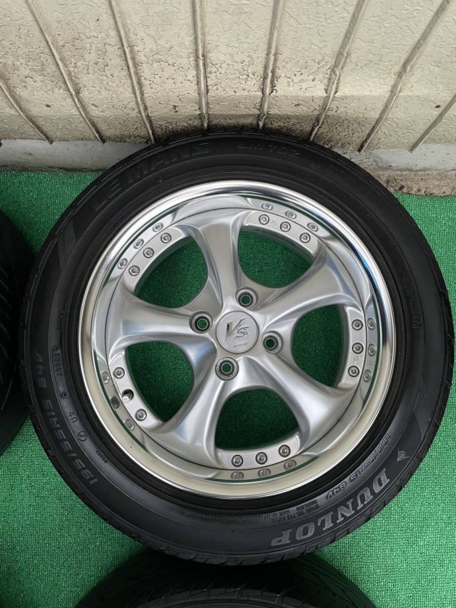 希少 美品WORKワークVS-KF 2P 2ピース 15インチタイヤ・ホイール4本  