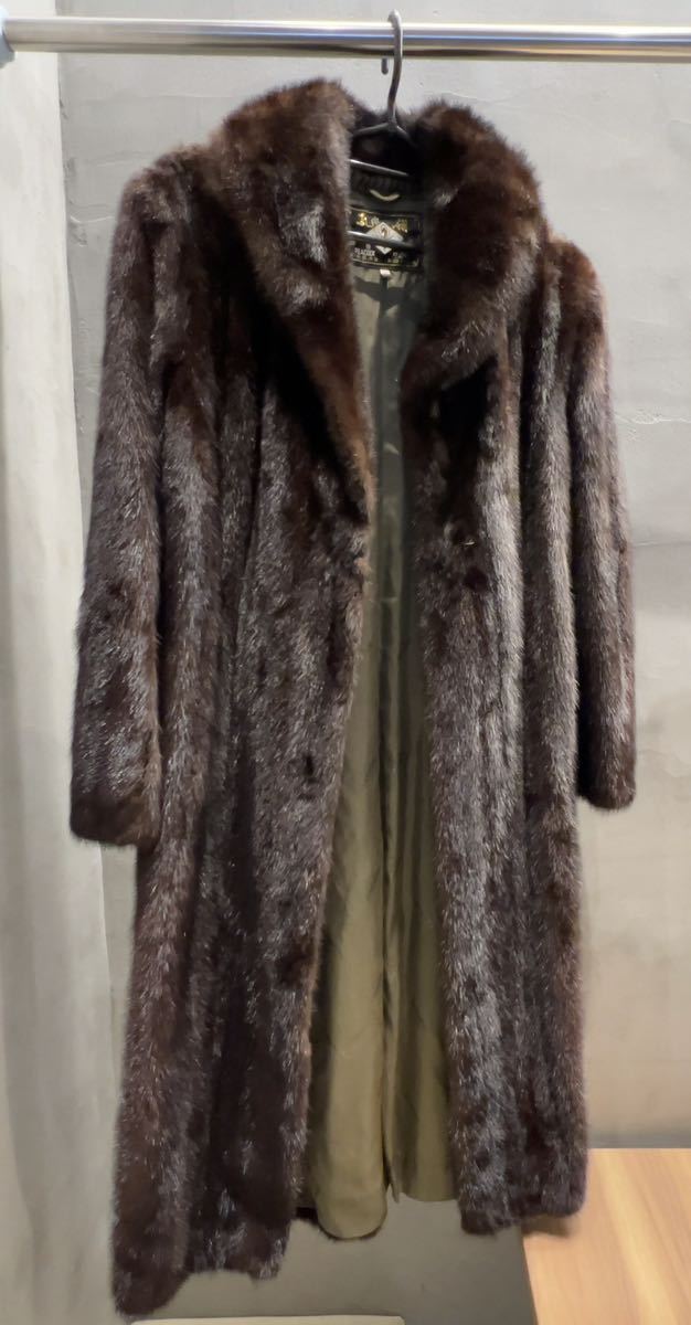 ロングコート ミンク 毛皮 
