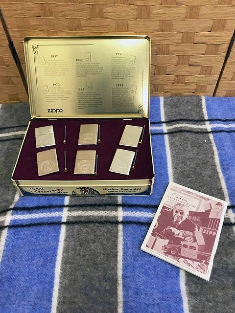TWE63847大 ZIPPO ジッポー ライター アニバーサリー セット シルバー 直接お渡し歓迎