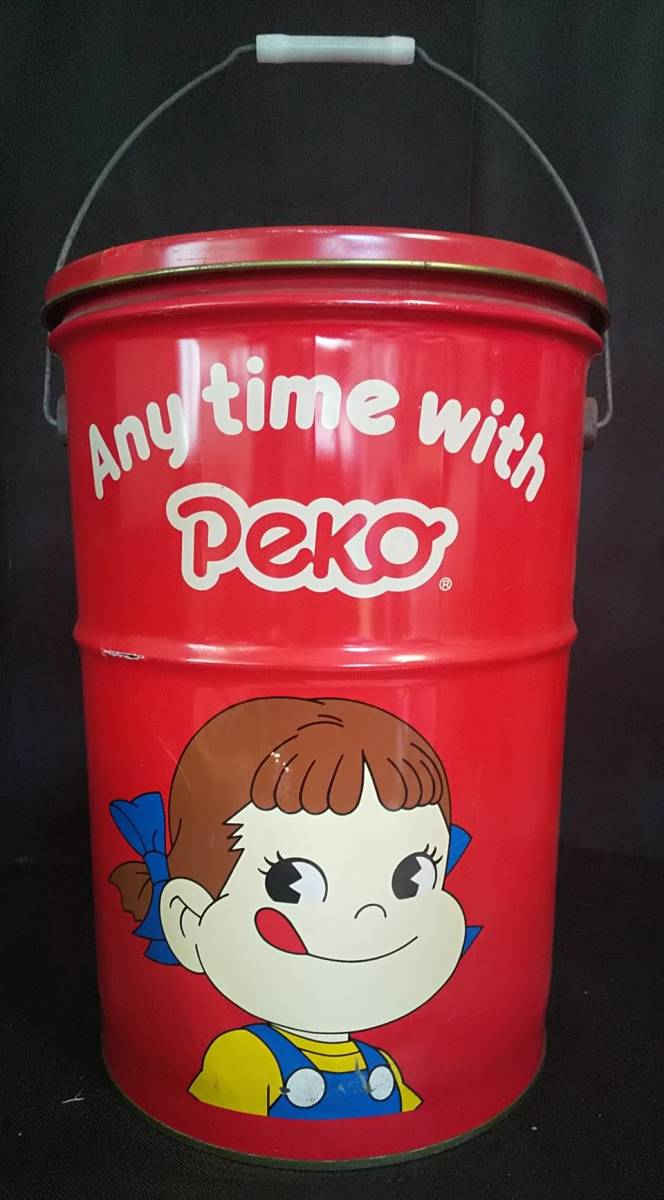 当時物！レトロ＊ペコちゃん＊ペール缶】空き缶/Peko/椅子/Any time