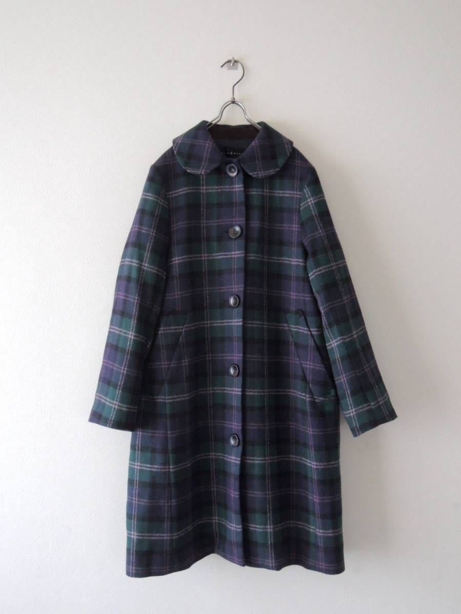 CHILD WOMAN チェック柄ロングステンカラーコートFREE Aライン 楽天 