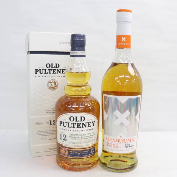 【2本セット】ウイスキー各種（オールド プルトニー 12年 40％ 700ml 等）U23A220015