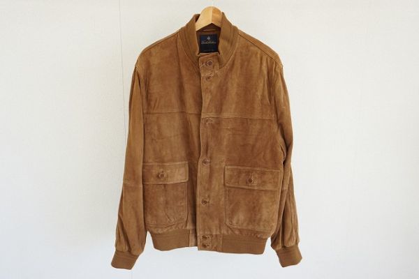 【即決】Brooks Brothers ブルックスブラザーズ メンズ ヌバック スエードブルゾン ジャケット 裏地 中綿 冬 茶系 サイズ:L 【797656】