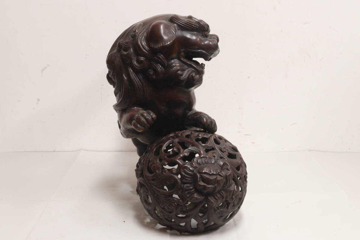 Yahoo!オークション - 「玉獅子」銅製 (金属工芸) の落札相場 K18刻