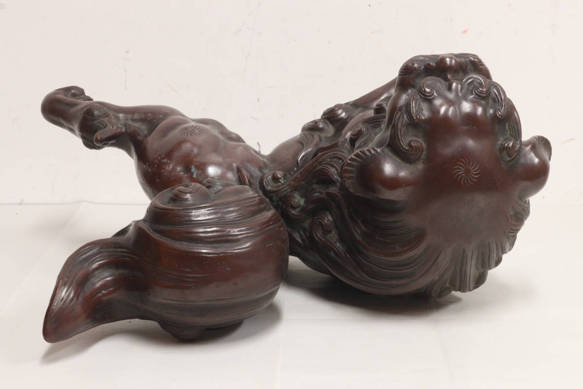 Yahoo!オークション - 「玉獅子」銅製 (金属工芸) の落札相場 K18刻