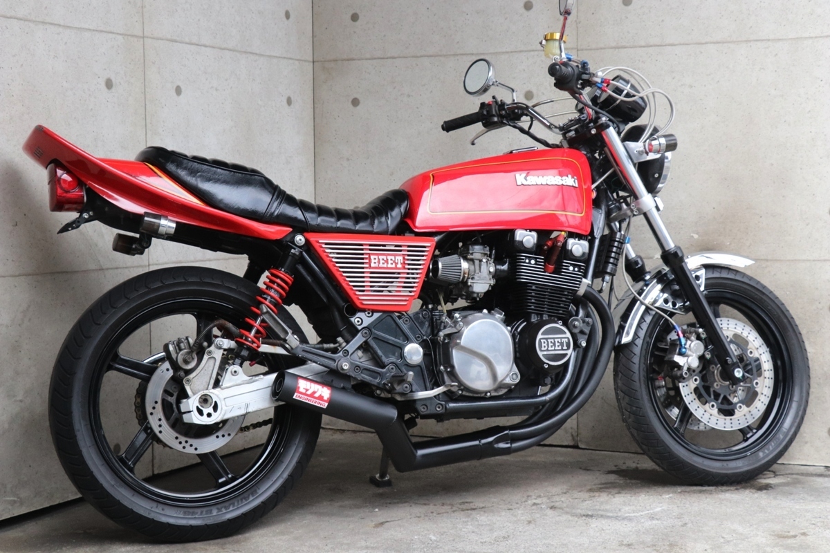 横浜～ Kawasaki ゼファー400 C5 旧車 Z400FX E2レッド BEET カスタム 