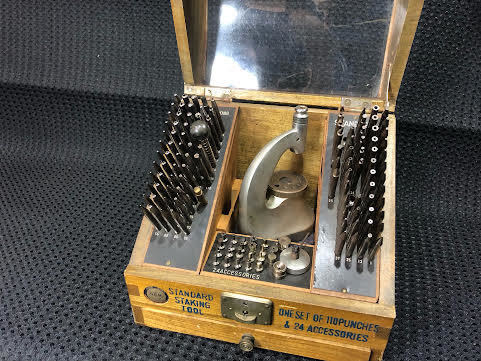 Q2265 時計 工具 GEM ポンス台 タガネセット スタッキングツール 時計