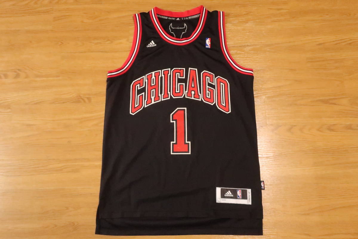 Y5■NBA シカゴ ブルズ ユニフォーム (M) / #1 ROSE
