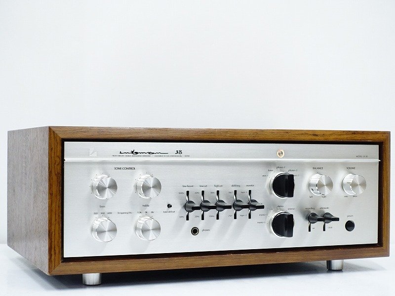 □□LUXMAN LX38 真空管 プリメインアンプ LX-38 ウッドケース付