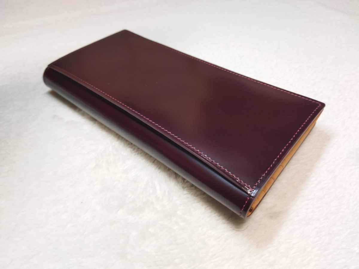 宮内コードバン 1円～ 長財布 フライングホース 未使用品 馬革 ロング 