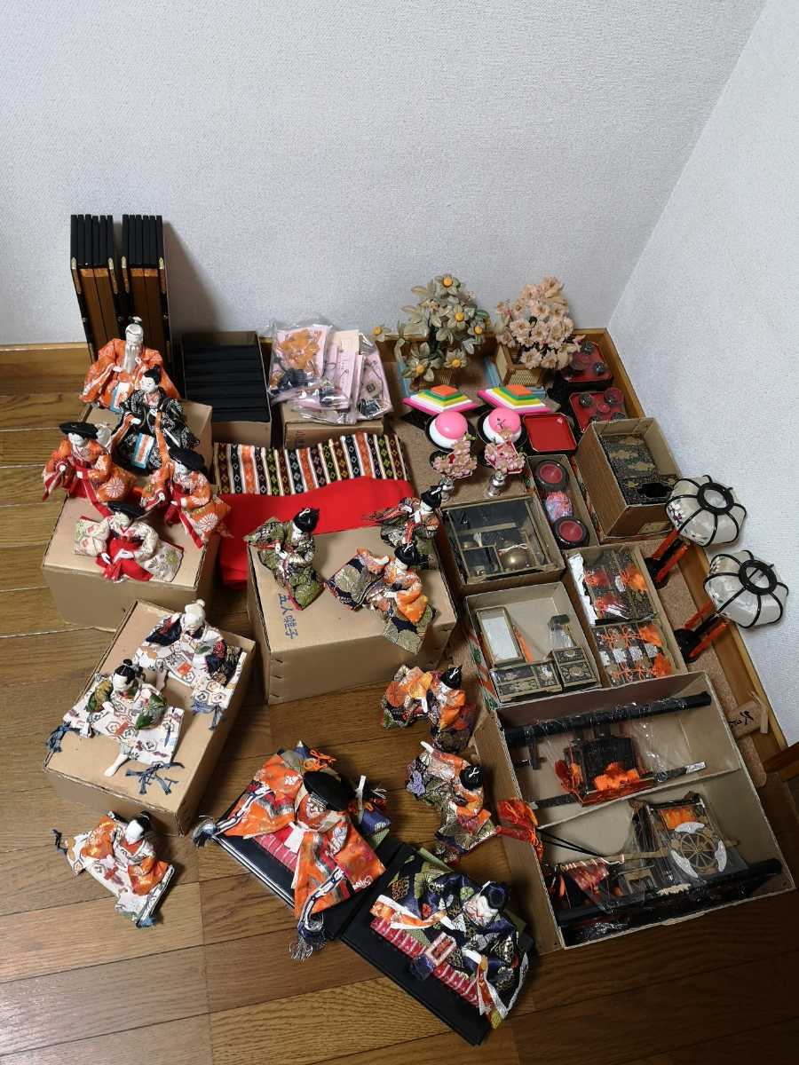 雛人形　ビンテージ 高級【50年前の品】 お雛様 七段飾り 久月作 ビンテージ 1970年代 70s