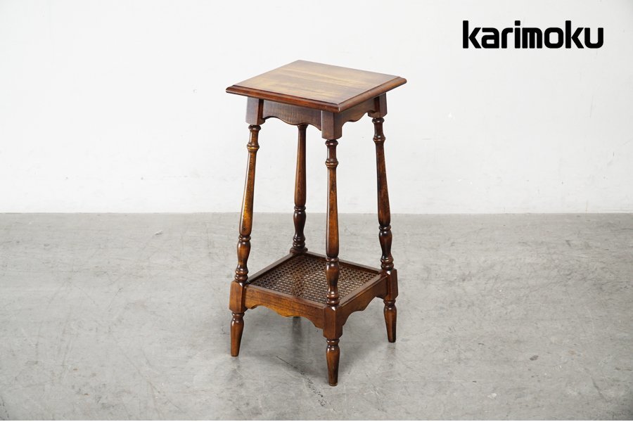 カリモク コロニアル コーナーテーブル 猫脚 karimoku アンティーク