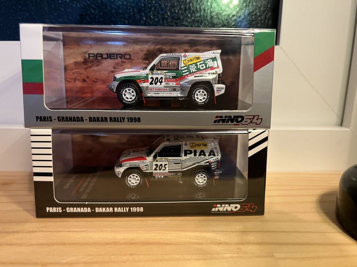 絶版　未開封 イノモデル 1/64 三菱 パジェロ エボリューション #204/#205計2台set INNO MITSUBISHI PAJERO EVOLUTION ラリー