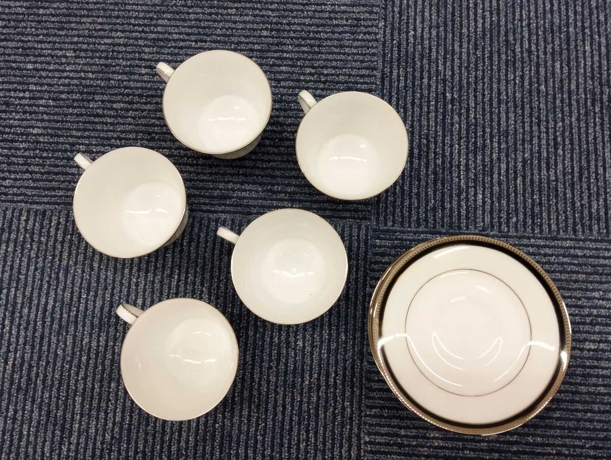 カップ&ソーサー Noritake ノリタケ 5セット シルバーブラック fine