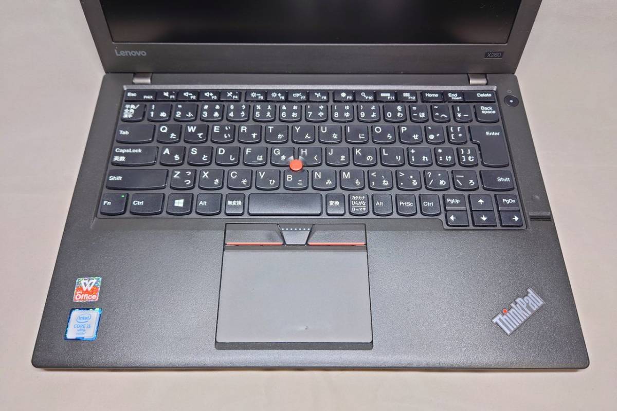 Lenovo ThinkPad X260　動作品　core i5-6300U/8GB/256GB SSD換装済み/Windows 10 Pro/ACアダプター付属_4