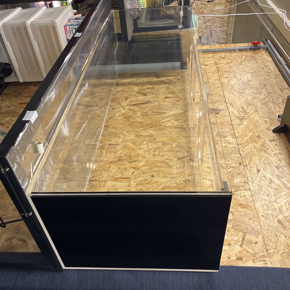アクリル水槽 二面ブラック 四面10mm W120 D60 H45 ワンオフ 佐川急便発送
