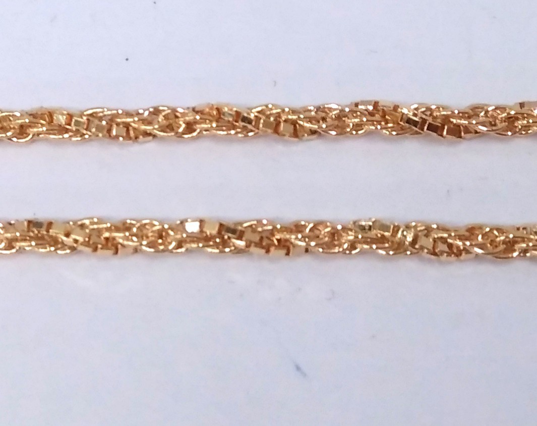 K18　スクリューチェーン　ネックレス　約40cm　6.2g