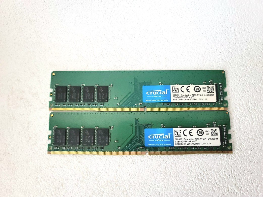 デスクトップ用 DDR4-2666 crucial クルーシャル メモリー 8GB×2枚