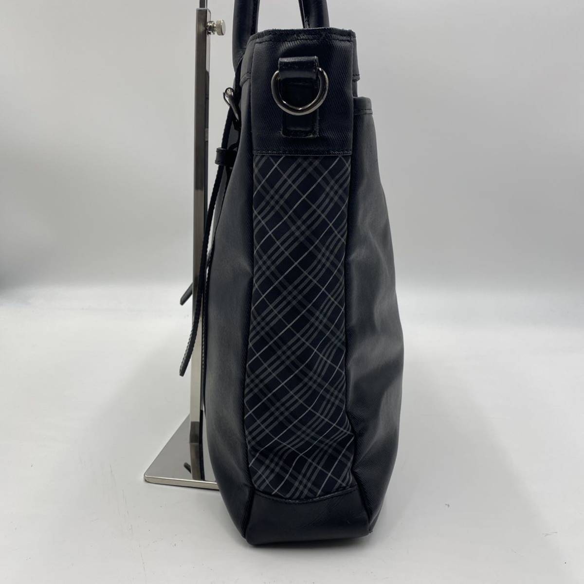 BURBERRY BLUE LABEL トートバッグ ホースロゴ A4収納可 1円 【美品 