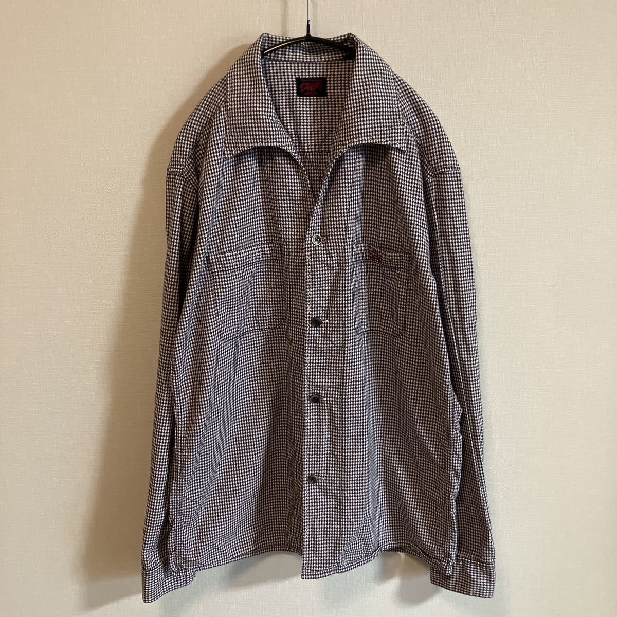 アールジェイビー R. J. B. Clipper’s /長袖シャツ /オープンカラーシャツ /オックスフォード /チェック /ピンク /日本製 /サイズ42