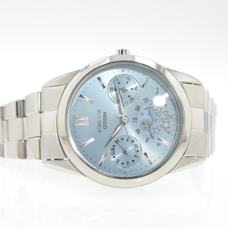 電池交換済】 CITIZEN シチズン Wicca ウィッカ 6320-S032423 QZ SS 