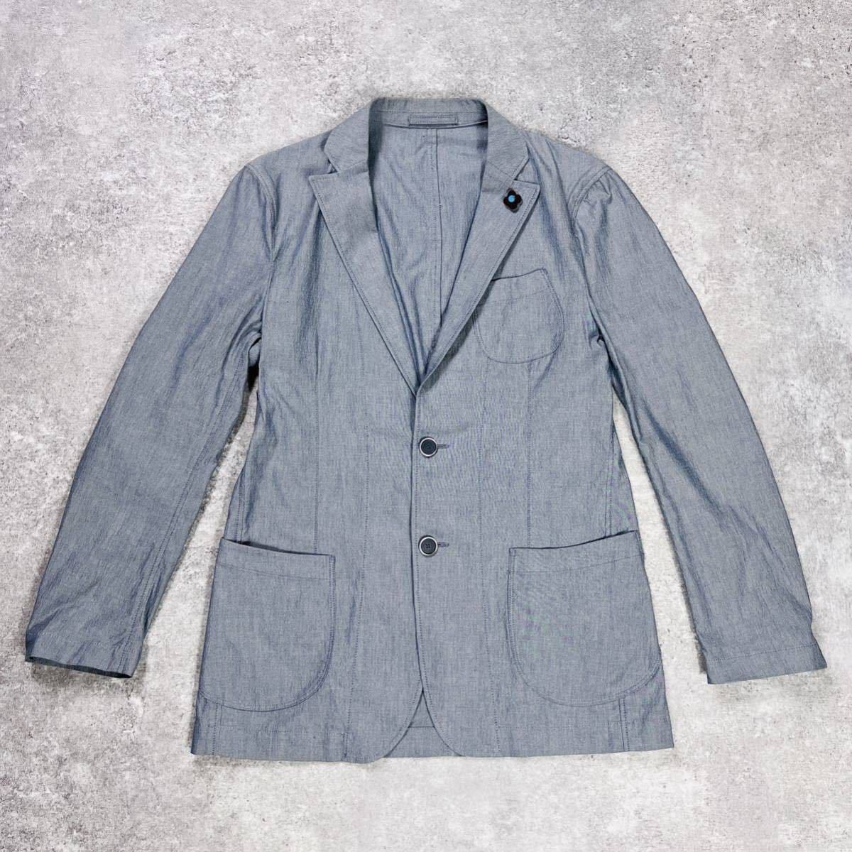 1スタ LARDINI ラルディーニ テーラードジャケット ブルーグレー 