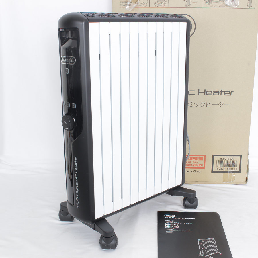 デロンギ マルチダイナミックヒーター MDHU15-BK 快適温度一定キープモデル 1500W 10～13畳 ピュアホワイト＋マットブラック