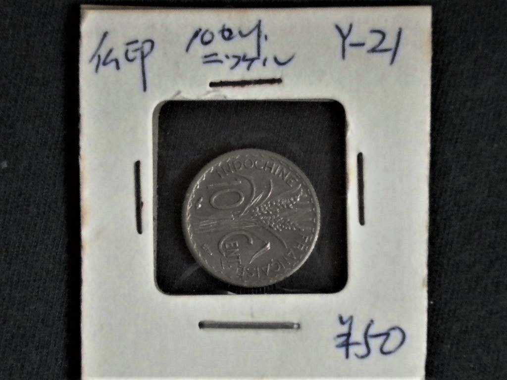《仏領インドシナ》◆10CENTIME(10セント)◆ニッケル貨■1940年_3
