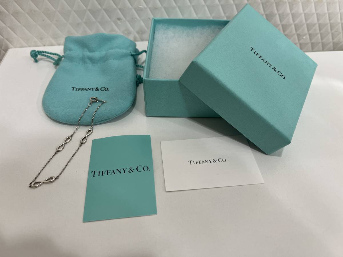  G 12863 ティファニー ブレスレット TIFFANY シルバーAG925 インフィニティ 3P 長さ約17cm 箱 保存袋あり(ブレスレット)｜売買されたオークション情報、yahooの商品情報をアーカイブ公開 - オークフ ブレスレット