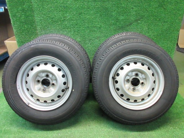 TOPY製 日産 純正 スチール 13インチ 13x5J PCD100 +? 4H 165R13 LT 6PR 4本　AD 等　　2023.2.4.O.5-A60　23010220