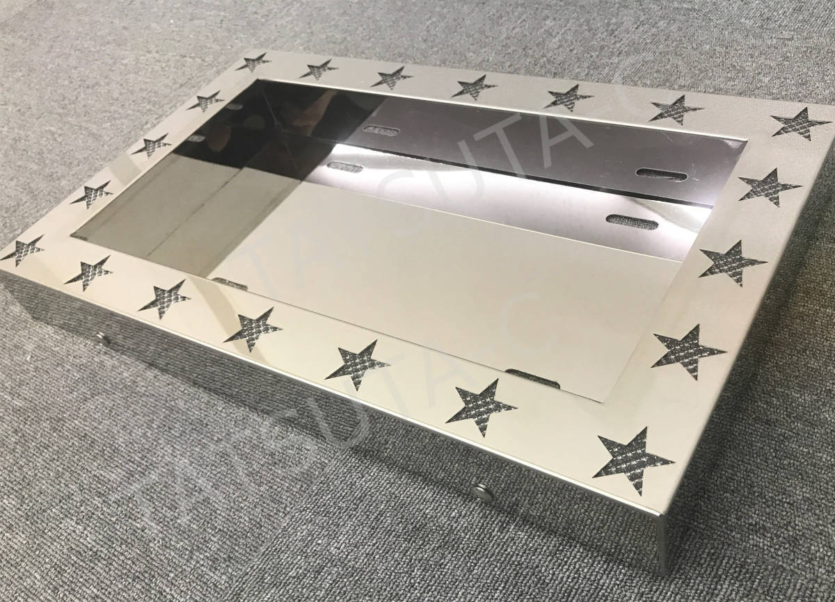 １円～ 星形 大型ナンバー枠 色が変える仕様 鏡面ステンレス 24V led フロントアンドン レトロ 汎用 デコトラ S1157S