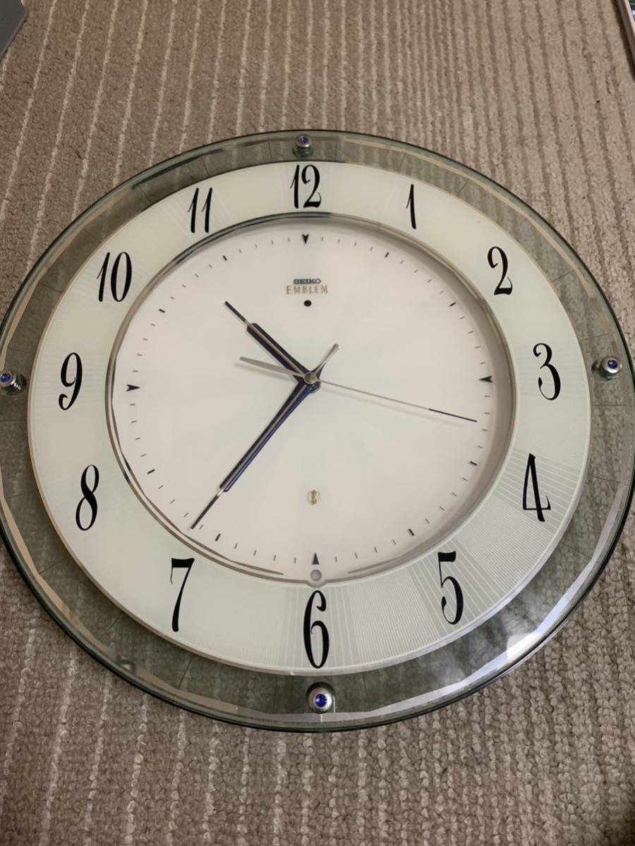 SEIKO EMBLEM 壁掛け時計 電波 動作確認