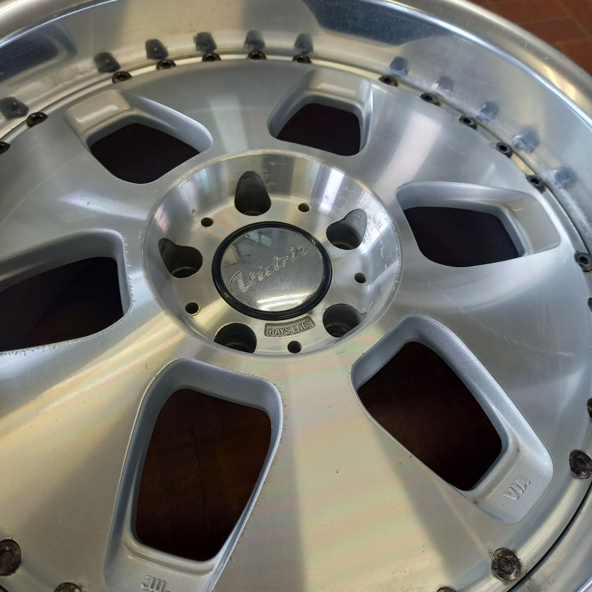 深リム RAYS VICTRIX BRAINER 18インチ 10J+38. 5H-114.3. 中古2本(5穴 