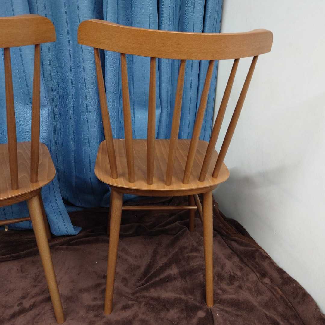 TON社 ウィンザーチェア 2脚 チェコ 茶色 曲木 椅子 ダイニングチェア