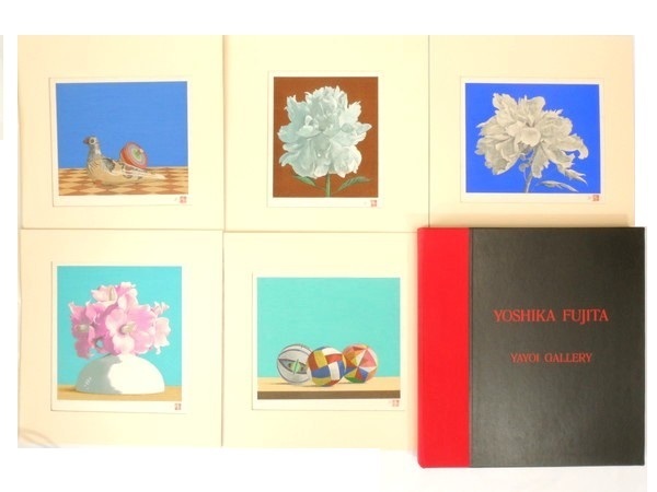 藤田吉香/木版画集/5葉セット/直筆サイン入り/EA番/共箱付/木版画/作家
