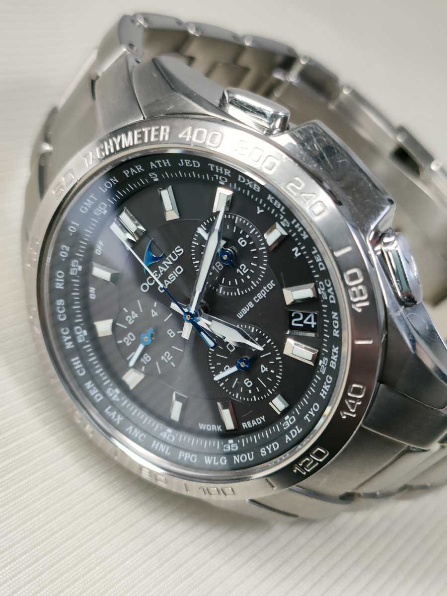 稼働／取説付き カシオ オシアナス OCW-600 電波 タフソーラー メンズ 