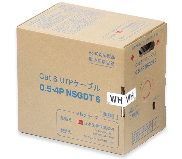 CAT6 NSGDT6 WH UTP 0.5-4P 300m LAN ケーブル(5m以上)|売買されたオークション情報、yahooの商品情報を ...