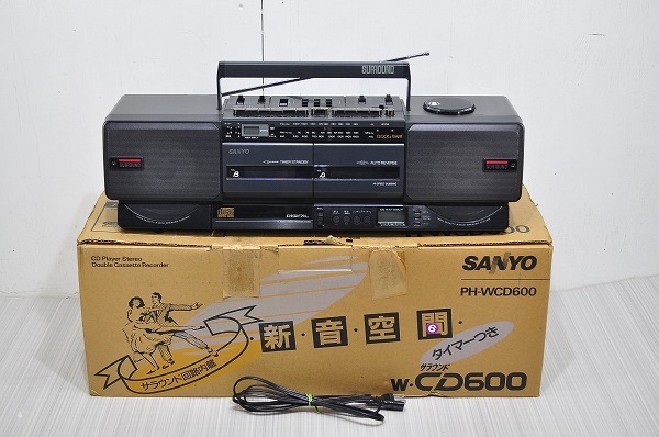 難有□カセットだめです SANYO サンヨー PH-WCD600 CDラジカセ レトロ