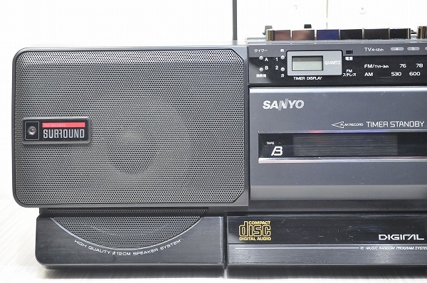 難有□カセットだめです SANYO サンヨー PH-WCD600 CDラジカセ レトロ