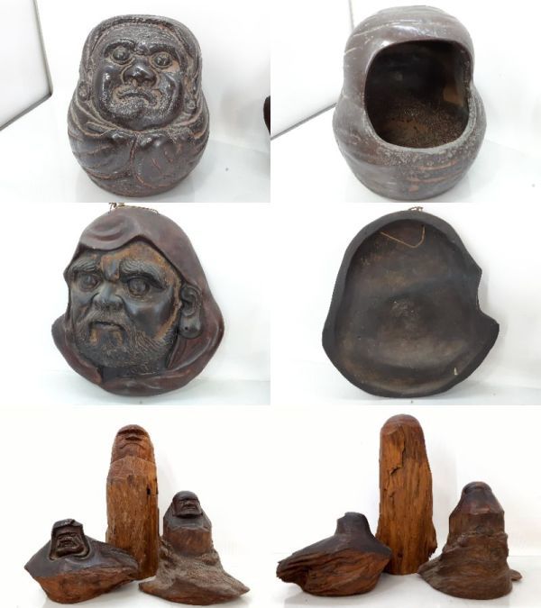 S/ 郷土玩具 達磨 だるま 木製 陶器 大理石 鋳物 張子 縁起物 民芸品
