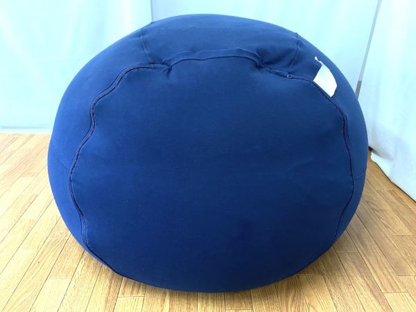 R471】手渡し可 Yogibo/ヨギボー ビーズクッション ネイビー 丸型 100 