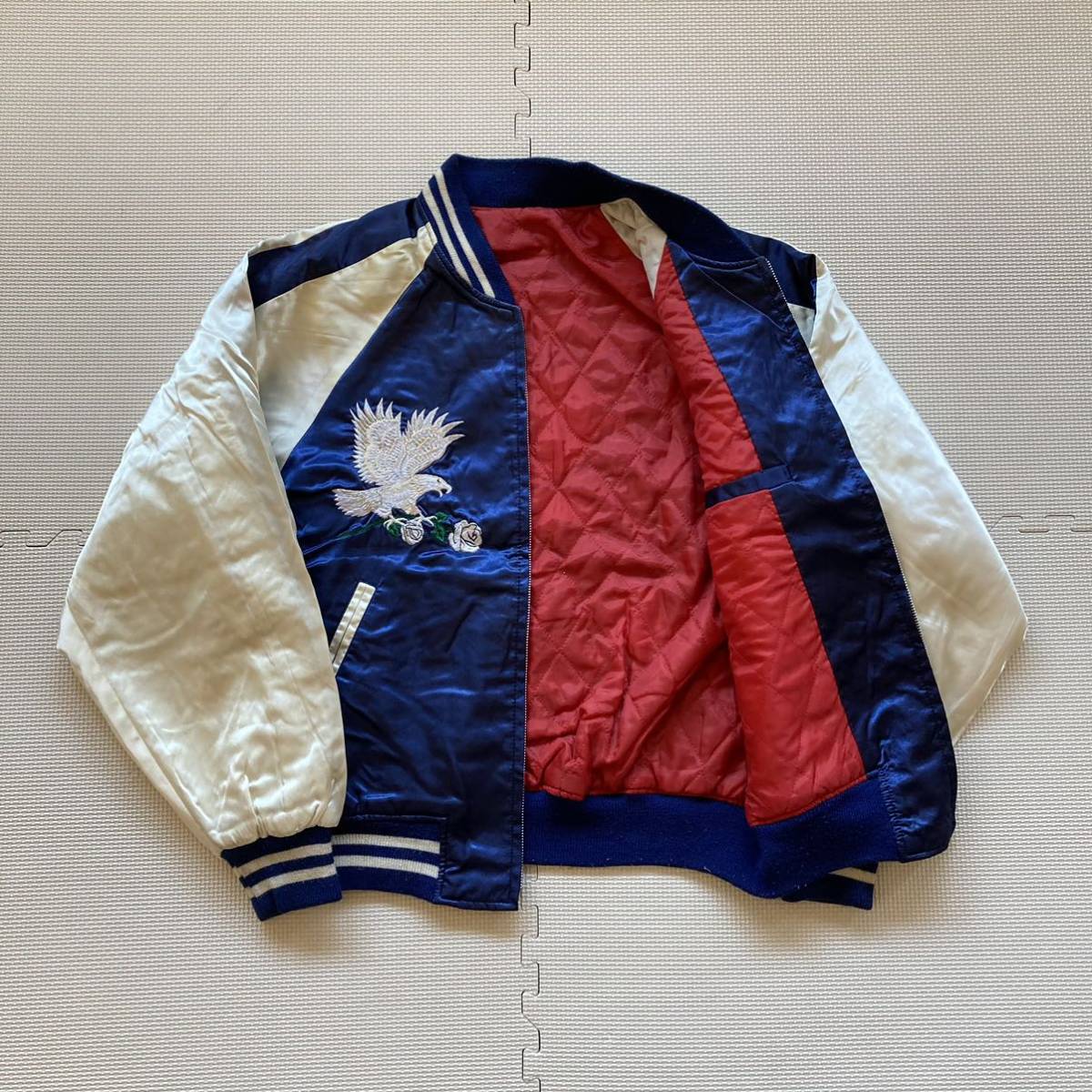 80s 90s VINTAGE!! 豪華刺繍 スカジャン ジャケット 日本製 FREE