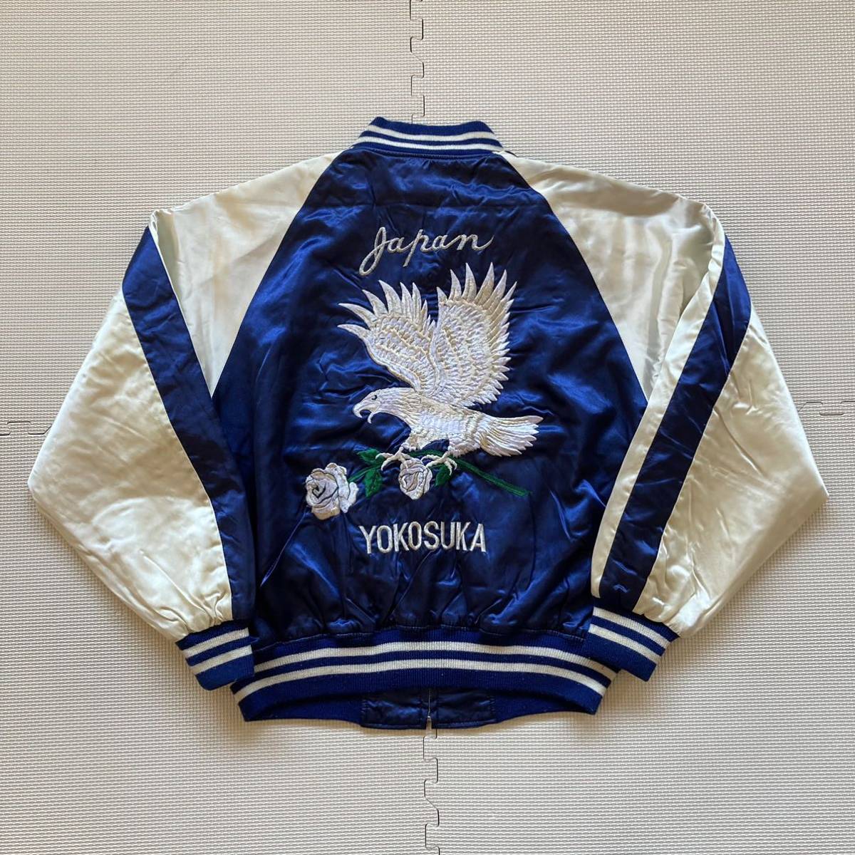 80s 90s VINTAGE!! 豪華刺繍 スカジャン ジャケット 日本製 FREE