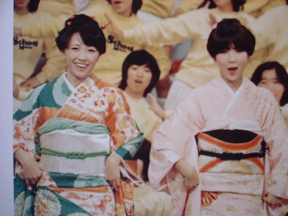 ②キャンディーズ 生写真 1枚 伊藤蘭・藤村美樹・田中好子 1977.11.13